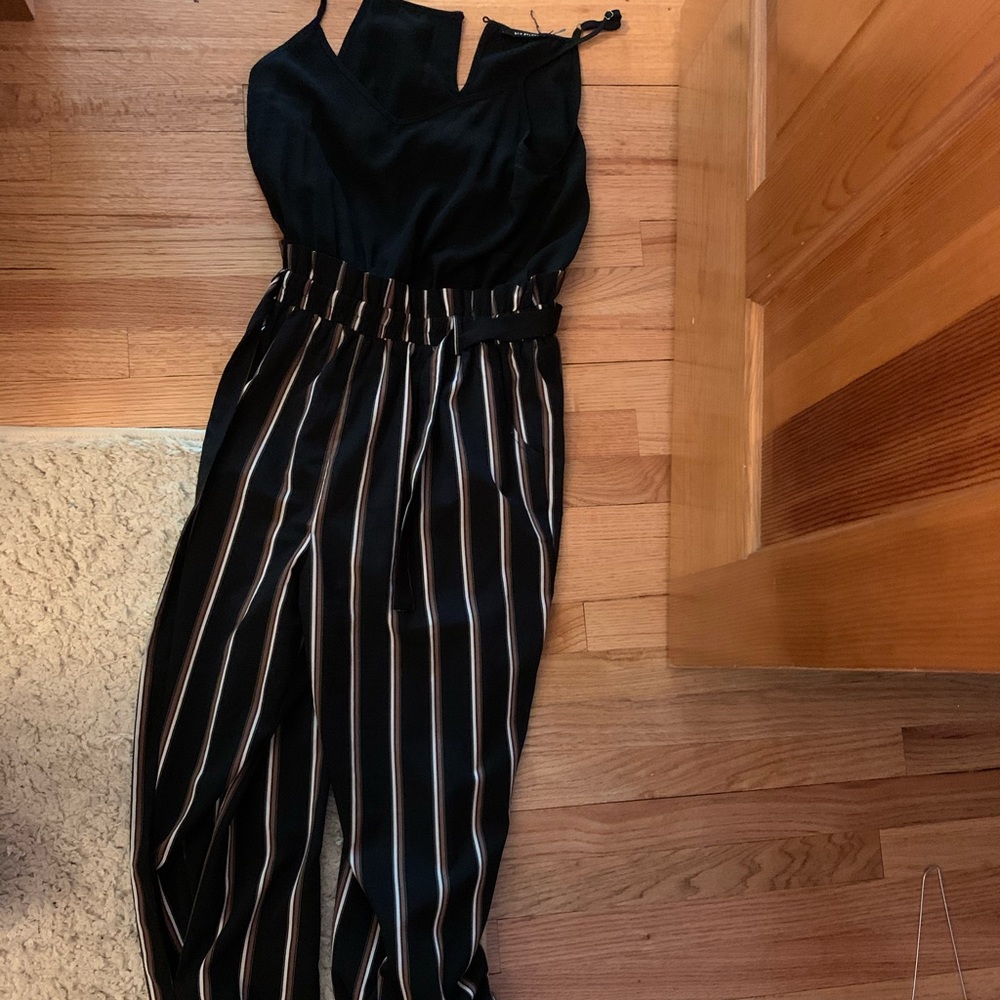 Black and striped Jumpsuit